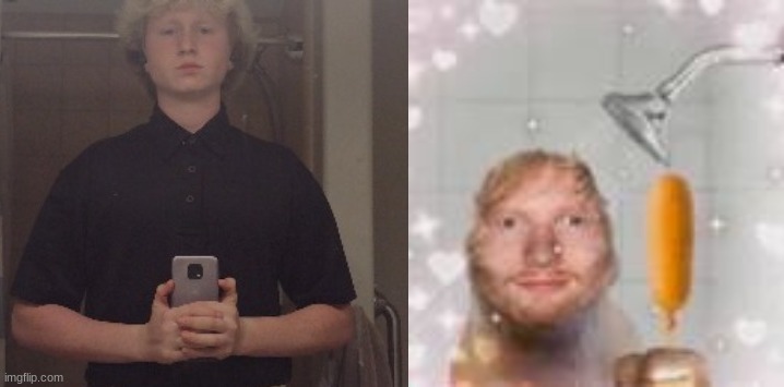 I see no difference | image tagged in ed sheeran holding a corn dog in the shower | made w/ Imgflip meme maker