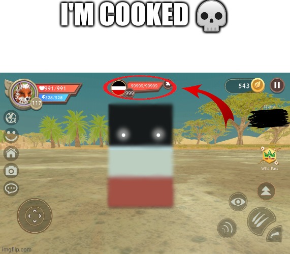 Who Invited This Bro *skull* (Wildcraft X Countryballs) | I'M COOKED 💀 | image tagged in wildcraft,skull emoji,games,screenshot,countryballs,memes | made w/ Imgflip meme maker