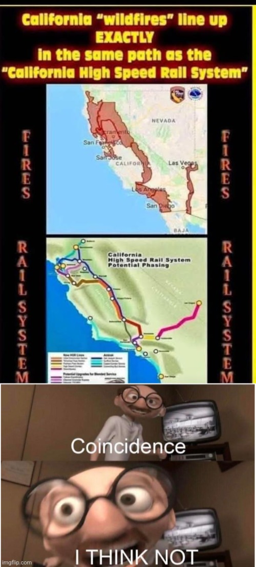 Burn Notice | image tagged in coincidence i think not,california fires,smart city,high speed rail,dew,elitist agenda | made w/ Imgflip meme maker