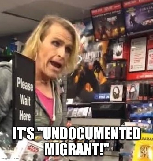 it's ma'am | IT'S "UNDOCUMENTED MIGRANT!" | image tagged in it's ma'am | made w/ Imgflip meme maker