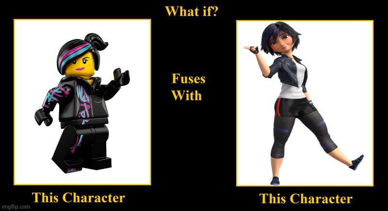 Wyldstyle Lucy Fuses With GoGo Tomago | image tagged in what if fuses,gogo tomago,big hero 6,wyldstyle,lego movie,the lego movie | made w/ Imgflip meme maker