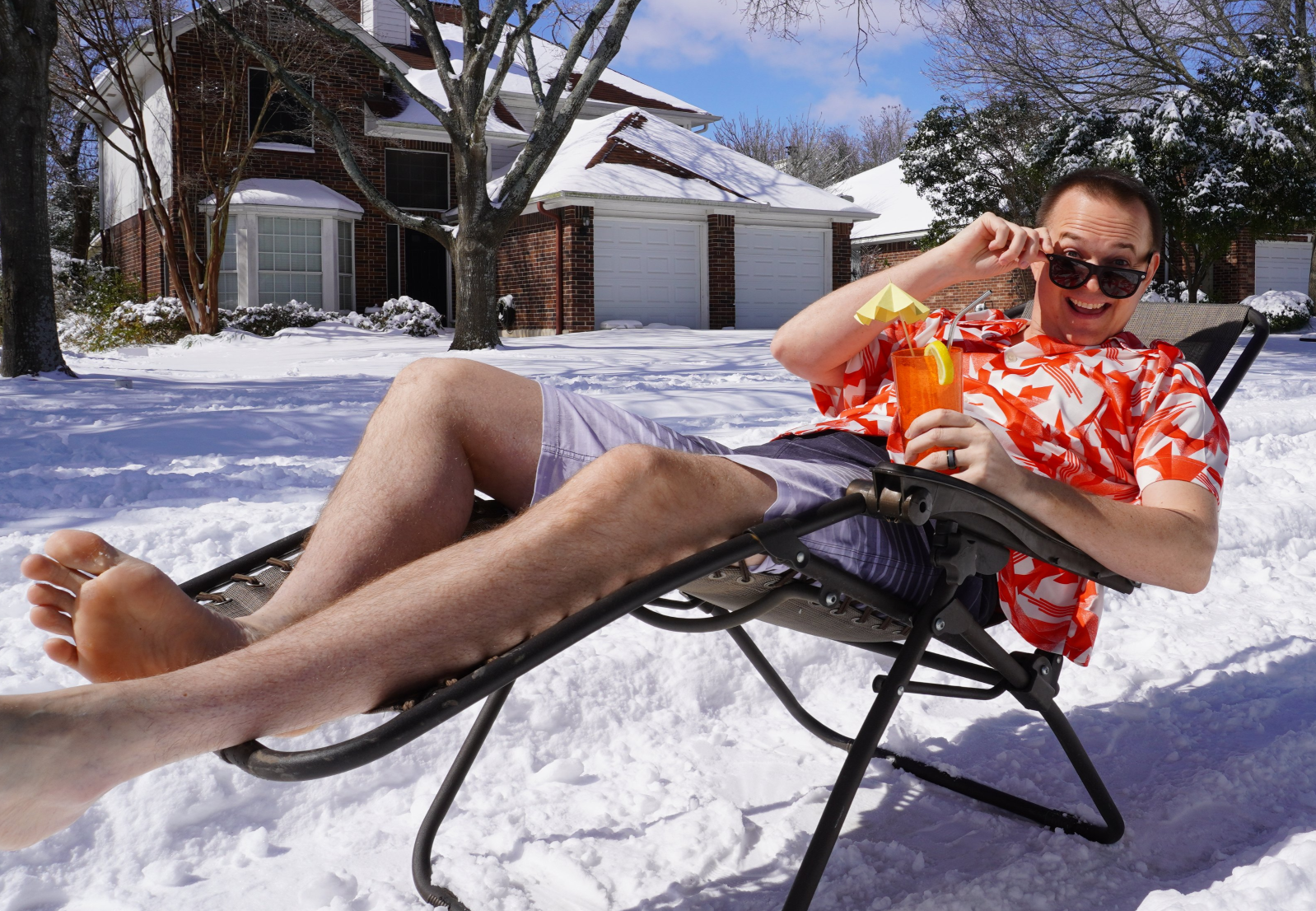 High Quality Sunbathing in Snow Blank Meme Template