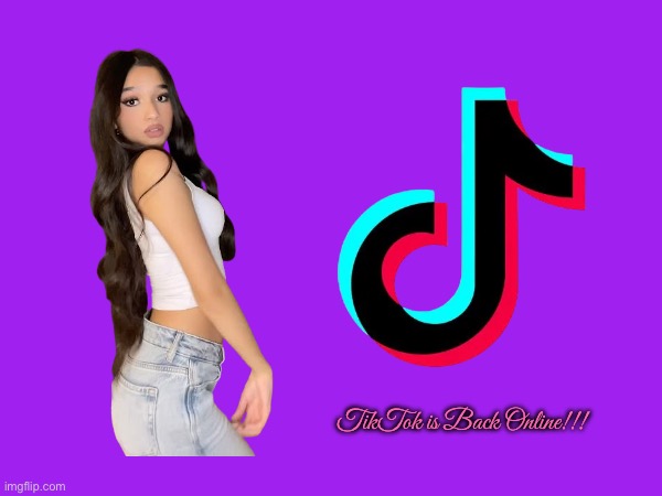 TikTok is Back Online (Jasmine Mir) | TikTok is Back Online!!! | image tagged in tiktok,miami,florida,youtube,instagram,girl | made w/ Imgflip meme maker