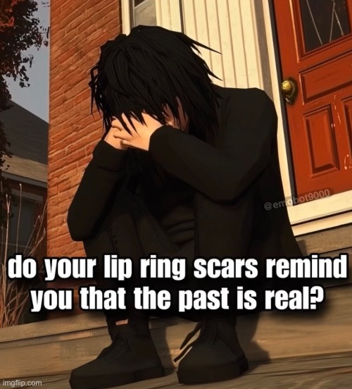 Lip ring | image tagged in piercings,lips,scar | made w/ Imgflip meme maker