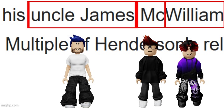 was reading a Wikipedia page and stumbled across the names of my characters... | image tagged in mc,william,memes,uncle james,name soundalikes,wikipedia | made w/ Imgflip meme maker