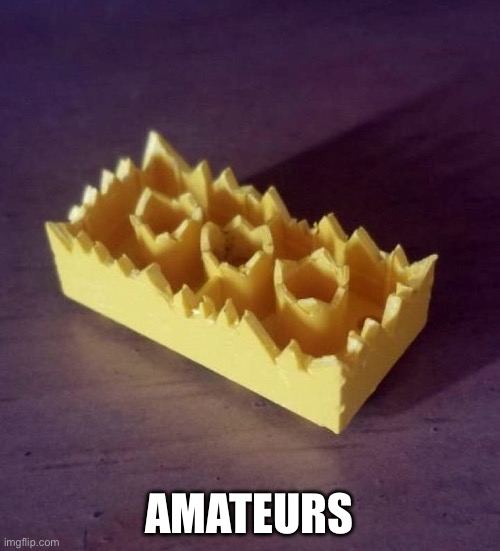 cursed lego | AMATEURS | image tagged in cursed lego | made w/ Imgflip meme maker