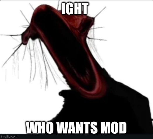 When I’m talking but I get testicular torsion | IGHT; WHO WANTS MOD | image tagged in when i m talking but i get testicular torsion | made w/ Imgflip meme maker