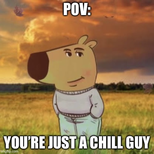 Me fr | POV:; YOU’RE JUST A CHILL GUY | image tagged in chill guy,fun | made w/ Imgflip meme maker