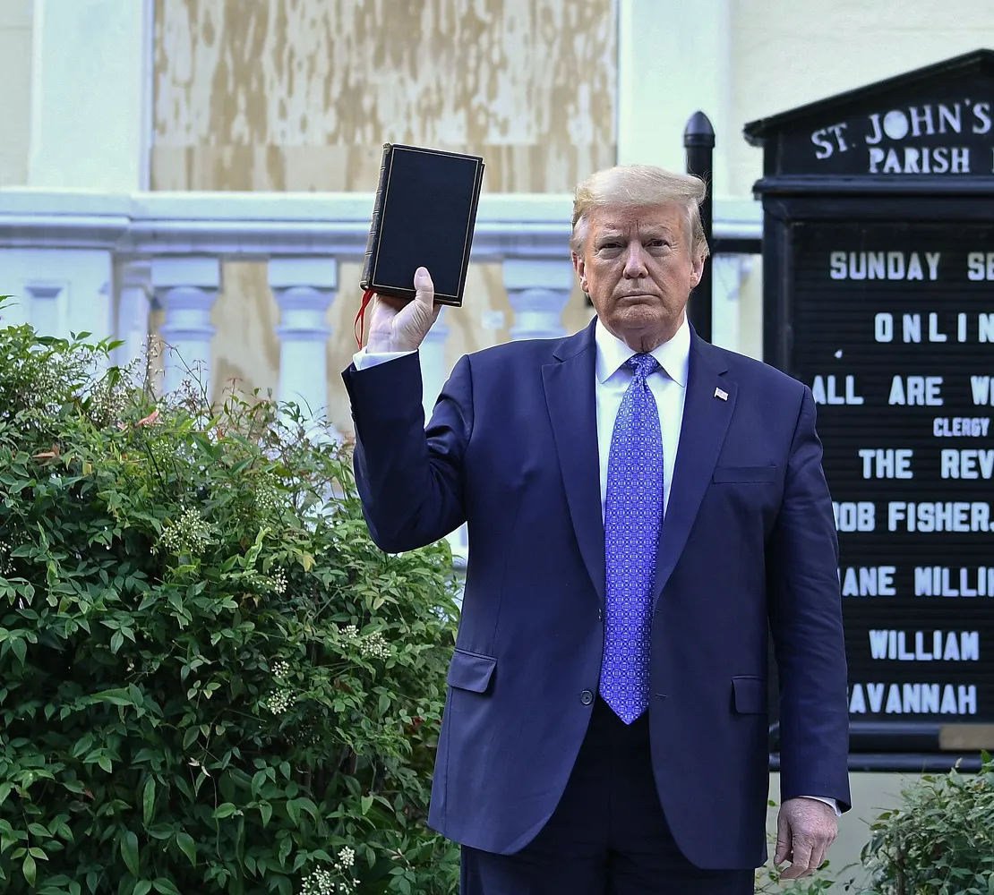 Trump finds bible Blank Meme Template