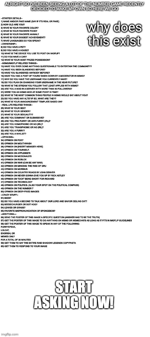 number game MSMG edition | why does this exist | image tagged in number game msmg edition | made w/ Imgflip meme maker