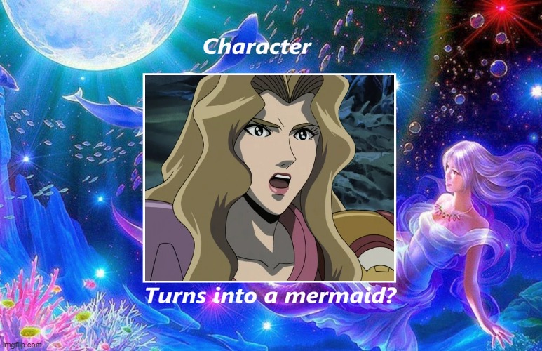 jody summer turns into a mermaid | image tagged in character turns into a mermaid,f-zero,videogames,nintendo,jody summer,transformation | made w/ Imgflip meme maker