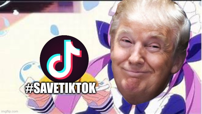 TikTok restores US service after Trump says “we have to save it” (Reuters, 20/1/2025) | #SAVETIKTOK | image tagged in minato aqua holding a plate,memes,donald trump,tiktok,chinese memes | made w/ Imgflip meme maker