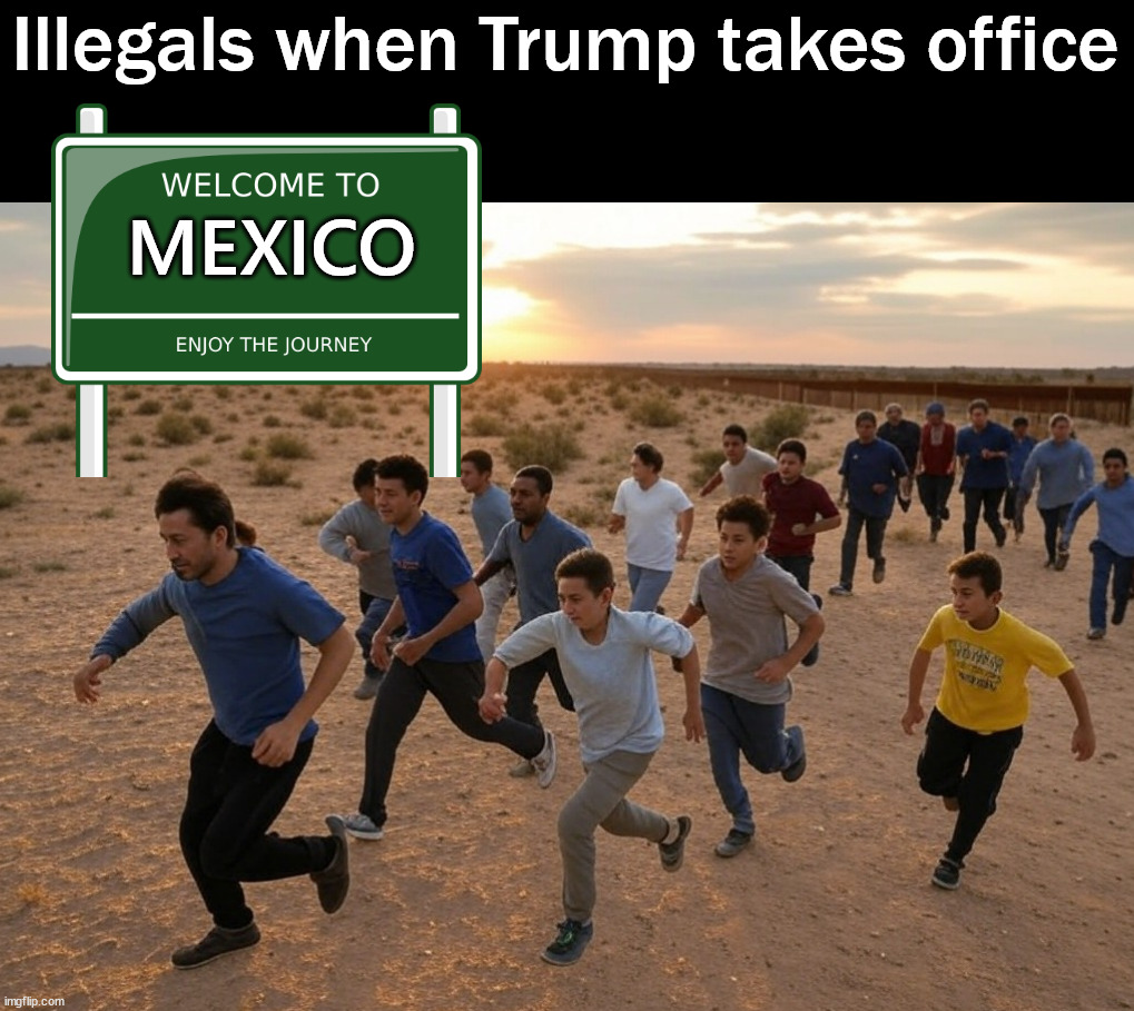 They have already begun to self deport | Illegals when Trump takes office; MEXICO | image tagged in politics,donald trump | made w/ Imgflip meme maker