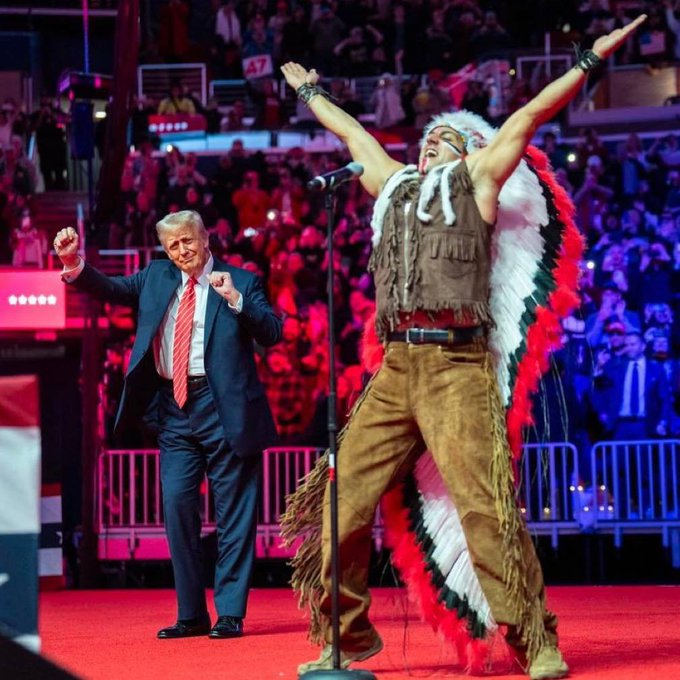 Trump YMCA Native American Blank Meme Template