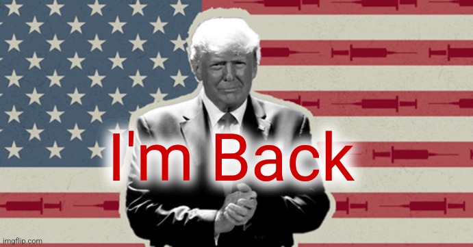 It's good to have a president who actually cares about his country. Donald Trump is back. 11am cenyral time. | I'm Back | image tagged in donald trump,america,united states,patriotism | made w/ Imgflip meme maker