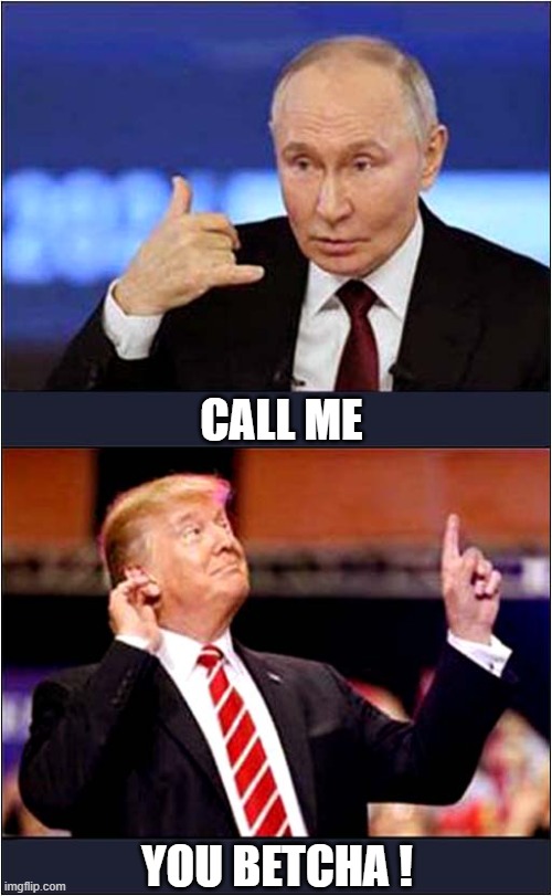 Some Positivity ! | CALL ME; YOU BETCHA ! | image tagged in putin,trump,positivity | made w/ Imgflip meme maker