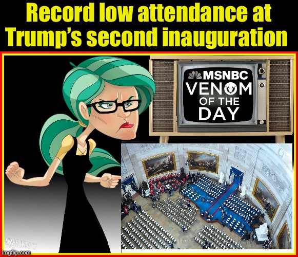 Liberal “news” | Record low attendance at Trump’s second inauguration | image tagged in the daily despicable,mainstream media,media lies | made w/ Imgflip meme maker