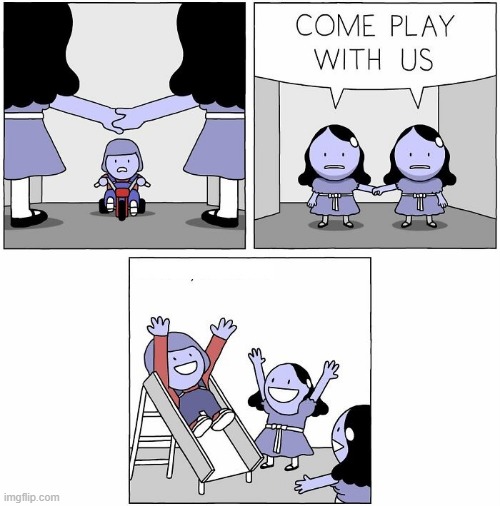 Play With Us | image tagged in comics | made w/ Imgflip meme maker