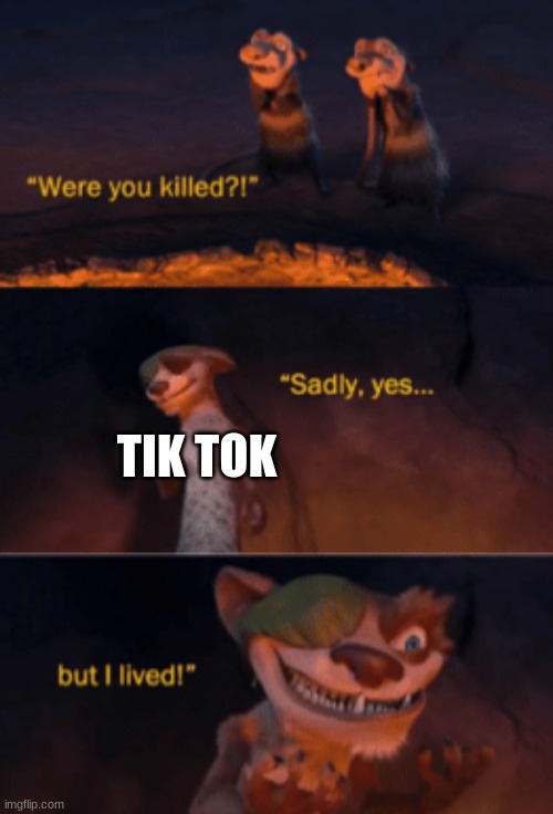 Were you killed | TIK TOK | image tagged in were you killed | made w/ Imgflip meme maker