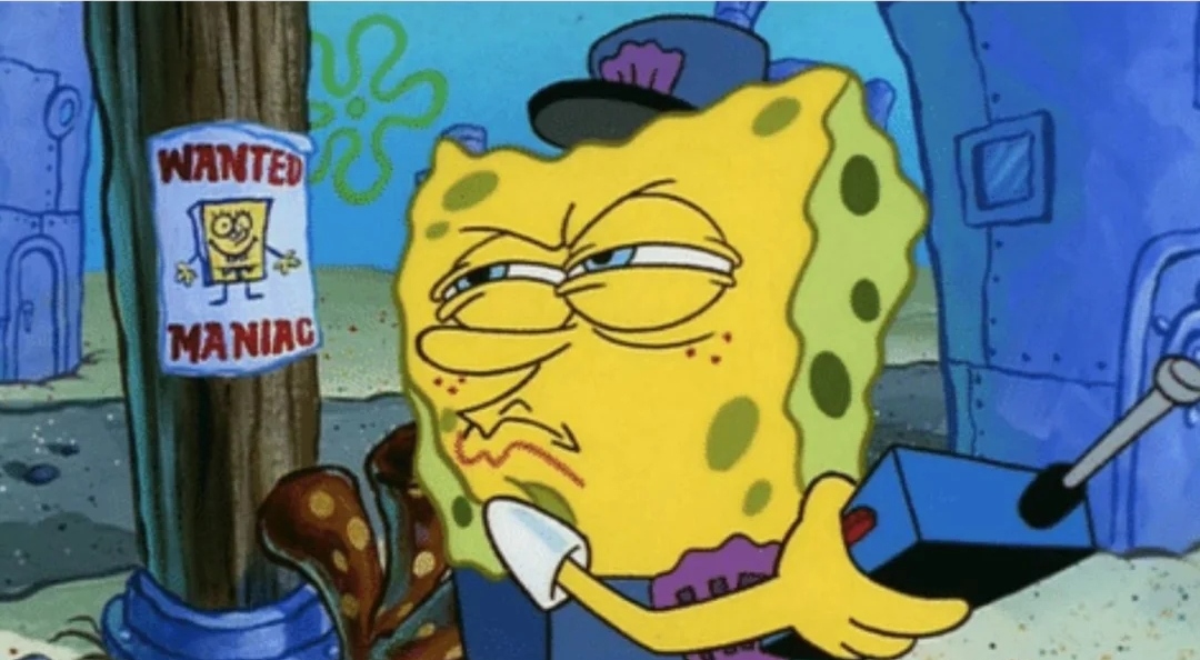 SpongeBob Maniac Blank Meme Template