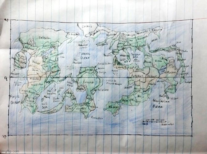 Map of Finjia | image tagged in drawings,map,countries,nations | made w/ Imgflip meme maker