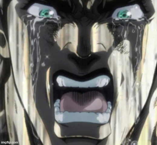 Crying Joseph jojo | image tagged in crying joseph jojo | made w/ Imgflip meme maker