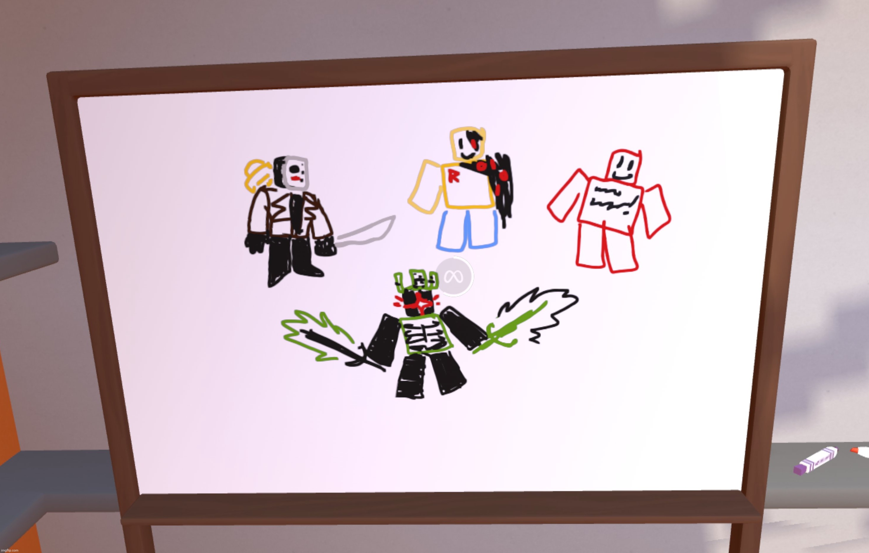 drawings of forsaken killers | image tagged in roblox,jason,coolkid,john doe,1x1x1x1 | made w/ Imgflip meme maker