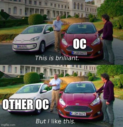 Give me your favorite OC | OC; OTHER OC | image tagged in this is brilliant but i like this,oc,why are you reading the tags,help im trapped in the tags | made w/ Imgflip meme maker