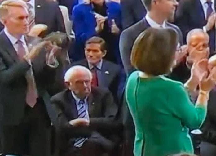 Bernie at the Inauguration Blank Meme Template