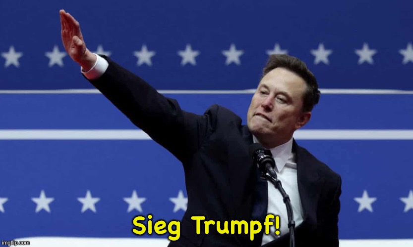 Elon makes his contribution to Trumpfstadt | Sieg Trumpf! | made w/ Imgflip meme maker