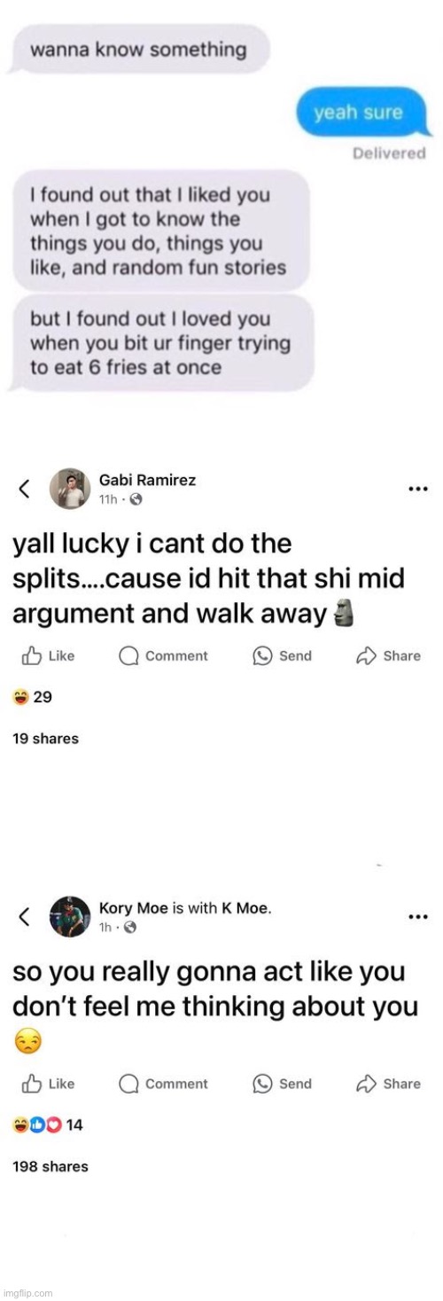 Posting This Just Because | image tagged in text messages,twitter posts,thought you make like this,enjoy | made w/ Imgflip meme maker