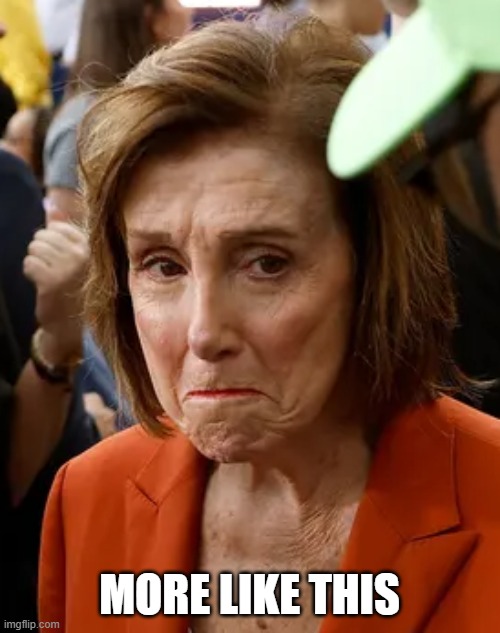 pelosi cry | MORE LIKE THIS | image tagged in pelosi cry | made w/ Imgflip meme maker