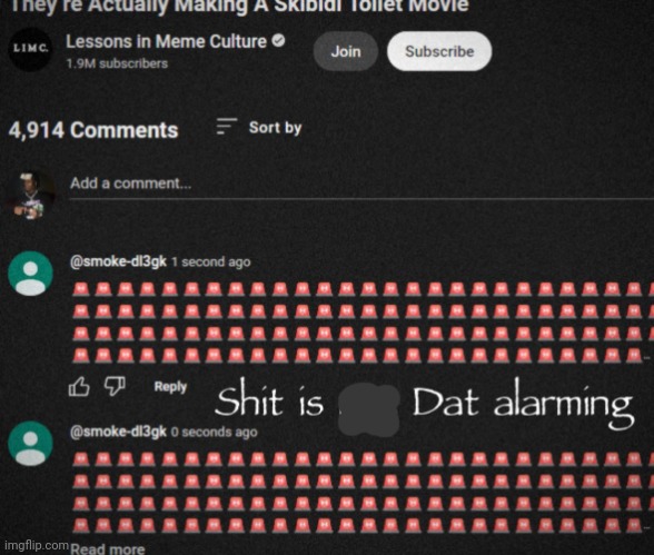 Shit is not Dat alarming | image tagged in shit is not dat alarming | made w/ Imgflip meme maker