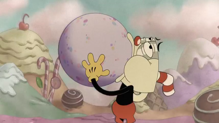 Cuphead sucking a jawbreaker Blank Meme Template