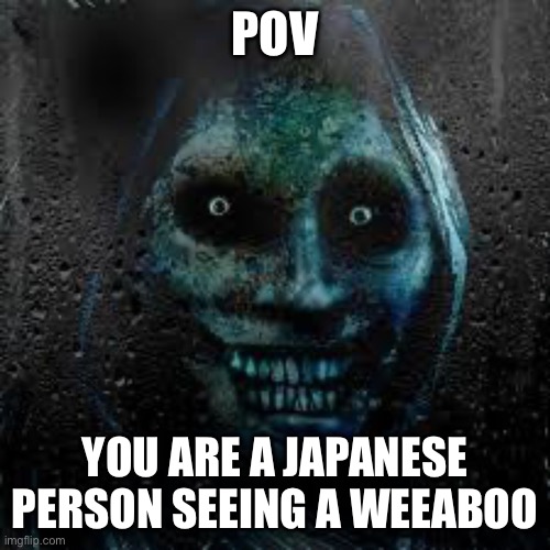 As an anime fan They need to stop distorting japanese culture and fetishizing people | POV; YOU ARE A JAPANESE PERSON SEEING A WEEABOO | image tagged in that scary ghost | made w/ Imgflip meme maker