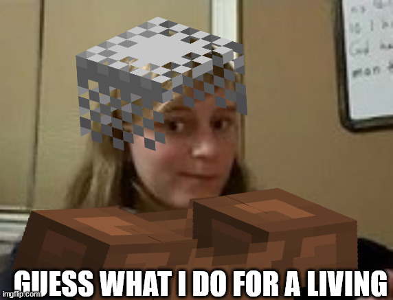 This photo makes me look like I have brown eyes, they are actually very light gray | GUESS WHAT I DO FOR A LIVING | image tagged in msmg | made w/ Imgflip meme maker