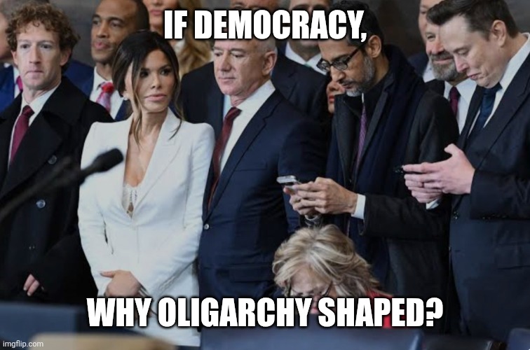 IF DEMOCRACY, WHY OLIGARCHY SHAPED? | made w/ Imgflip meme maker