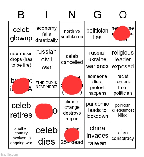 2025 Bingo: Late-January | image tagged in memes,bingo | made w/ Imgflip meme maker