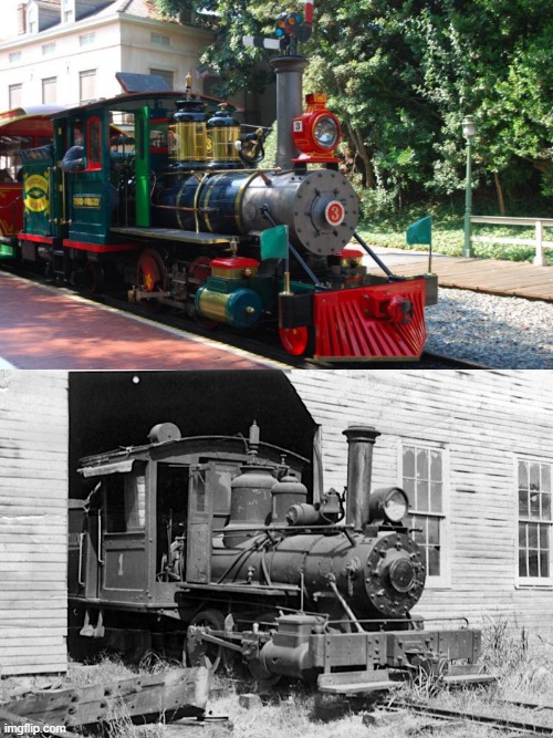 fun fact: one of the trains on the Disneyland Railroad, #3 "Fred Gurley" worked for a sugar cane company before Disney bought it | made w/ Imgflip meme maker