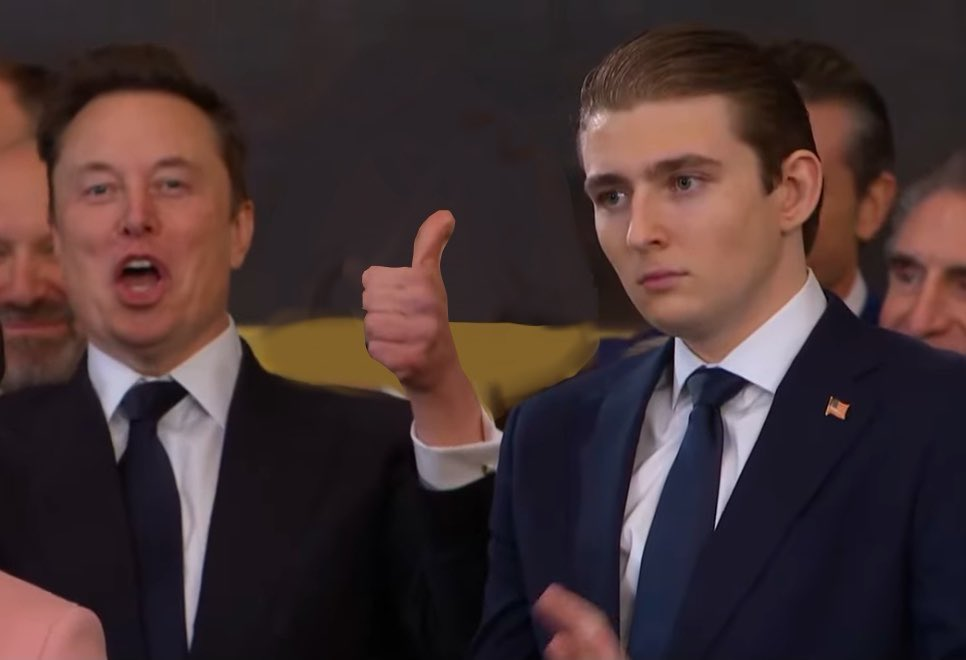 Energetic Elon and serious guy Blank Meme Template