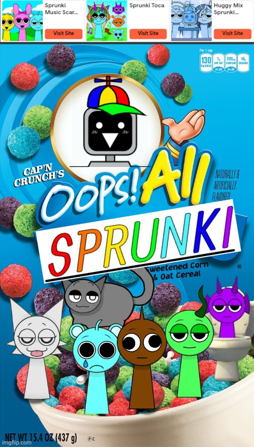 Got an ad with everything sprunki so i made this. | image tagged in oops all berries,sprunki,memes,ads | made w/ Imgflip meme maker