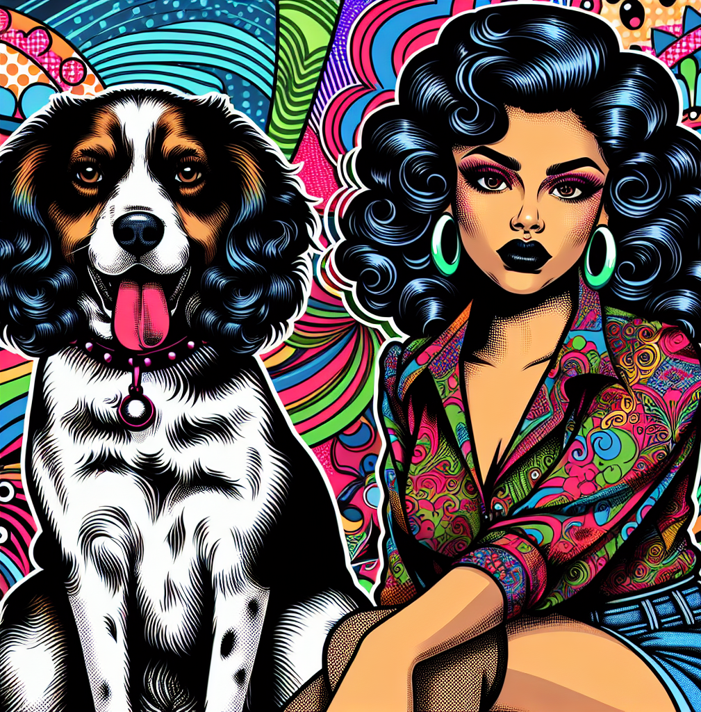 Chola girl and her dog Blank Meme Template