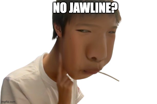 NO JAWLINE? | image tagged in memes | made w/ Imgflip meme maker