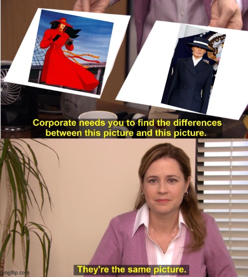 Where in the world is... | image tagged in memes,they're the same picture,carmen sandiego,melania trump,outfit | made w/ Imgflip meme maker