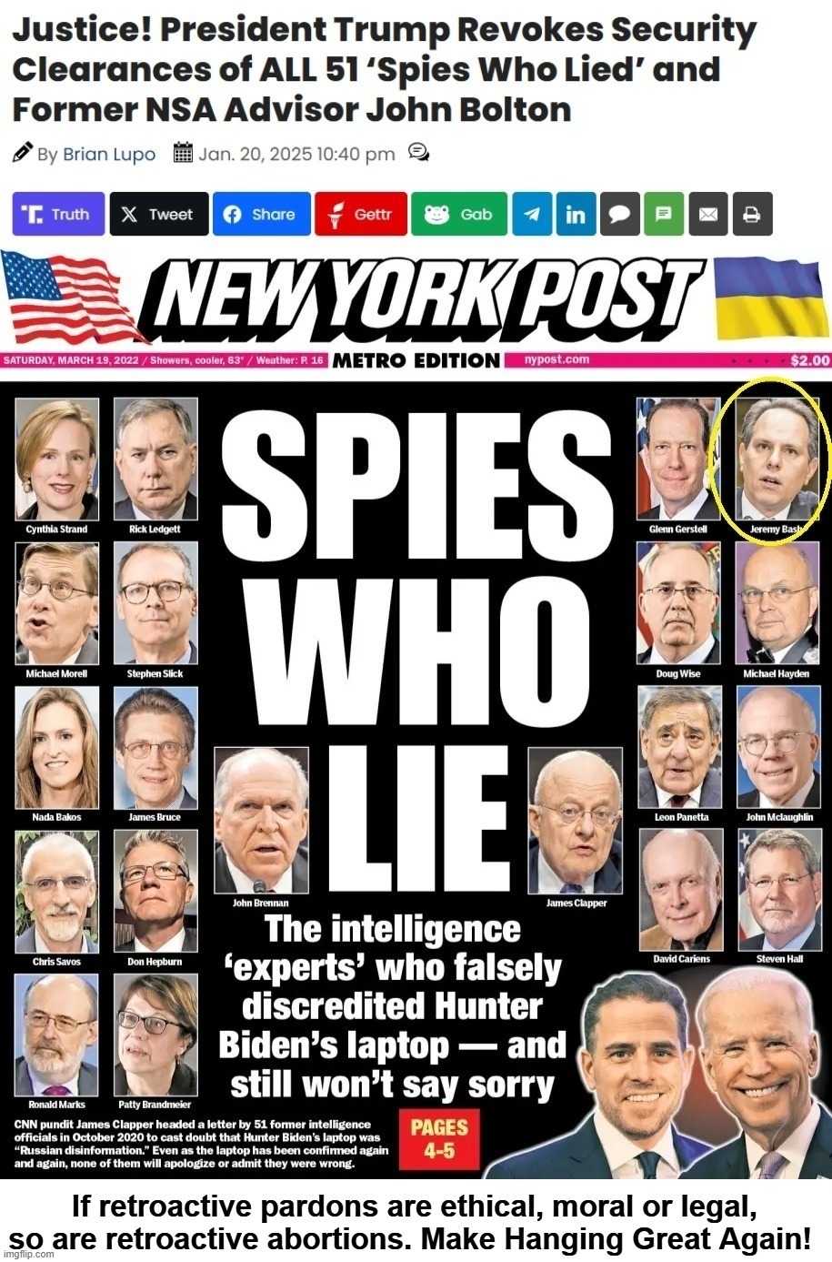 If retroactive pardons are ethical, moral or legal, so are retroactive abortions. Make Hanging Great Again! | image tagged in make hanging great again,spies,liar liar pants on fire,liar liar my teacher says,sedition,treason | made w/ Imgflip meme maker