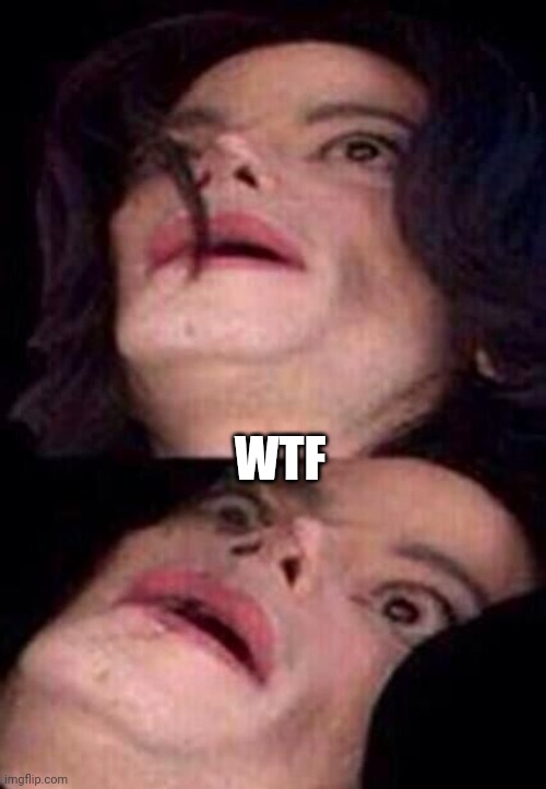 Michael Jackson Shock | WTF | image tagged in michael jackson shock | made w/ Imgflip meme maker