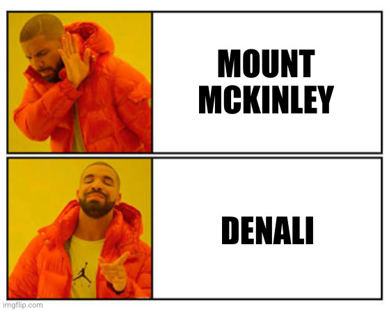 Not that, but this | MOUNT MCKINLEY; DENALI | image tagged in not that but this | made w/ Imgflip meme maker
