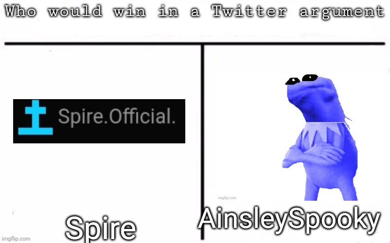 Pitting random mfs against each other | AinsleySpooky; Spire | image tagged in pitting random mfs against each other,msmg,memes | made w/ Imgflip meme maker