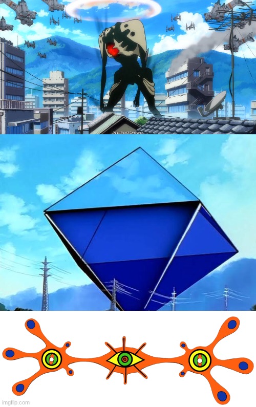 image tagged in evangelion angel,sad ramiel noises,sahaquiel | made w/ Imgflip meme maker