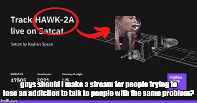 just trying to do some good | guys should i make a stream for people trying to lose an addiction to talk to people with the same problem? | image tagged in shitpost | made w/ Imgflip meme maker